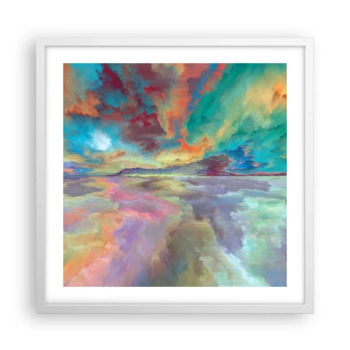 Plakat i hvid ramme - To himle - 50x50 cm