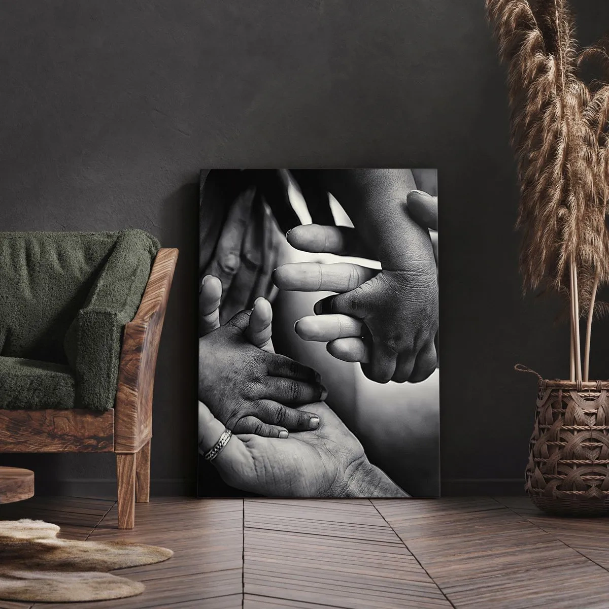 Lærredstryk - Billede på lærred - At være menneske - 45x80 cm