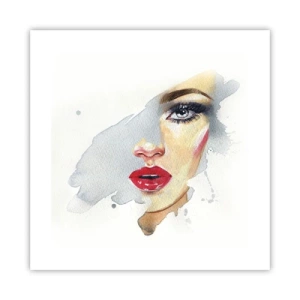 Plakat - Refleksion i en vanddråbe - 40x40 cm