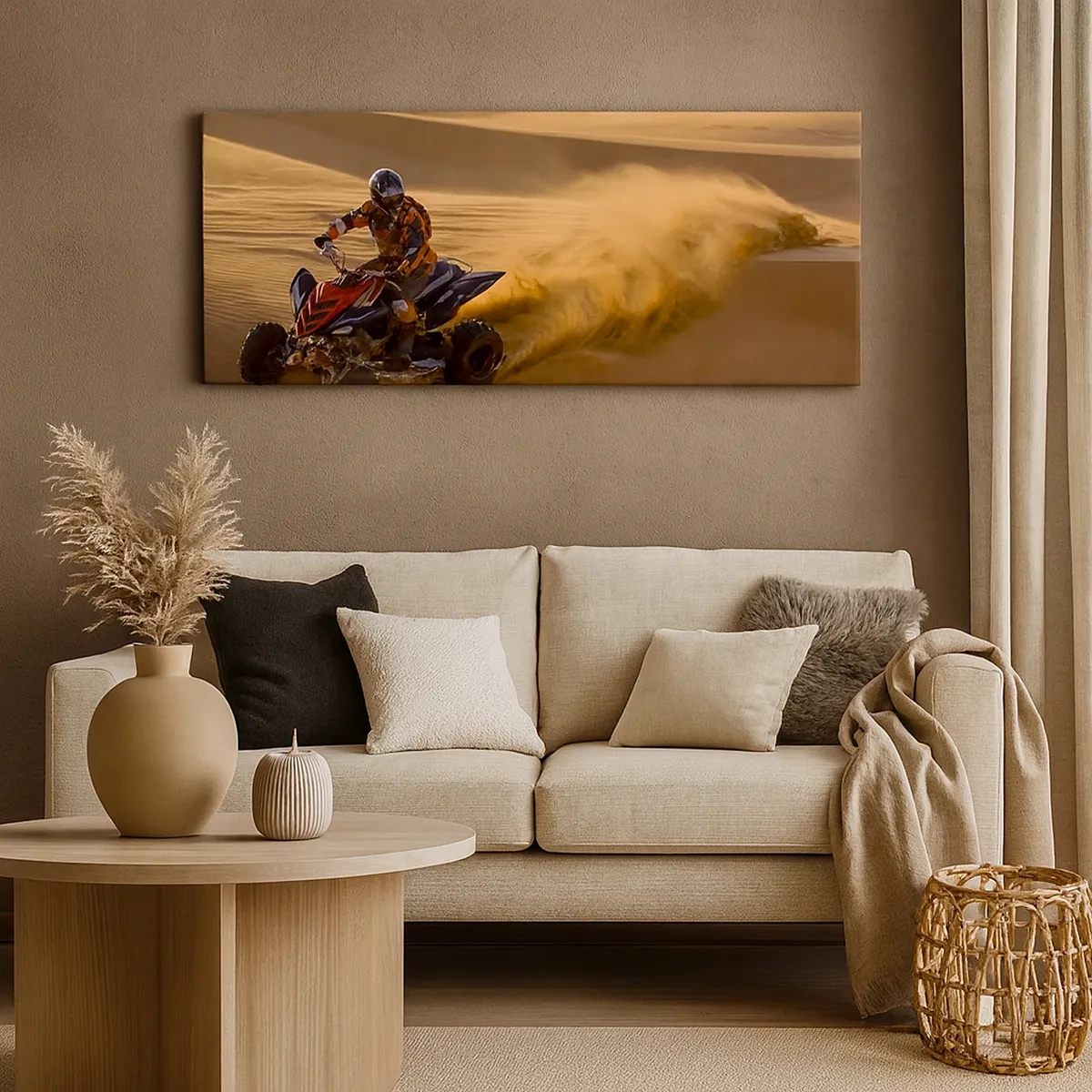 Lærredstryk - Billede på lærred - På bølger af sand - 30x30 cm