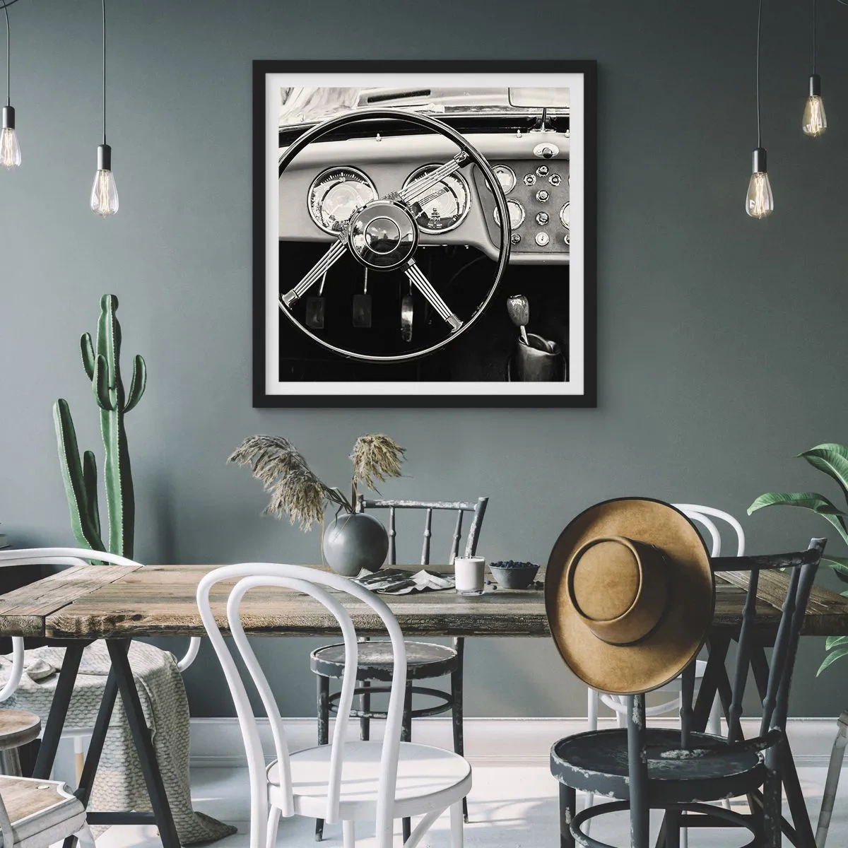 Plakat i sort ramme - En drøm for samlere - 40x40 cm