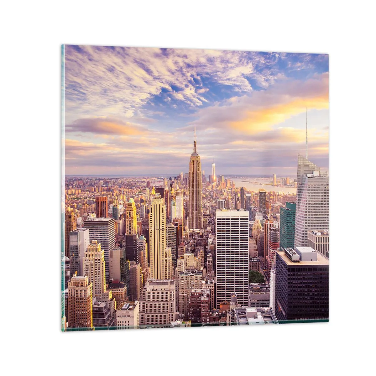 Billede på glas - Ræk ud efter skyerne selv - 50x50 cm