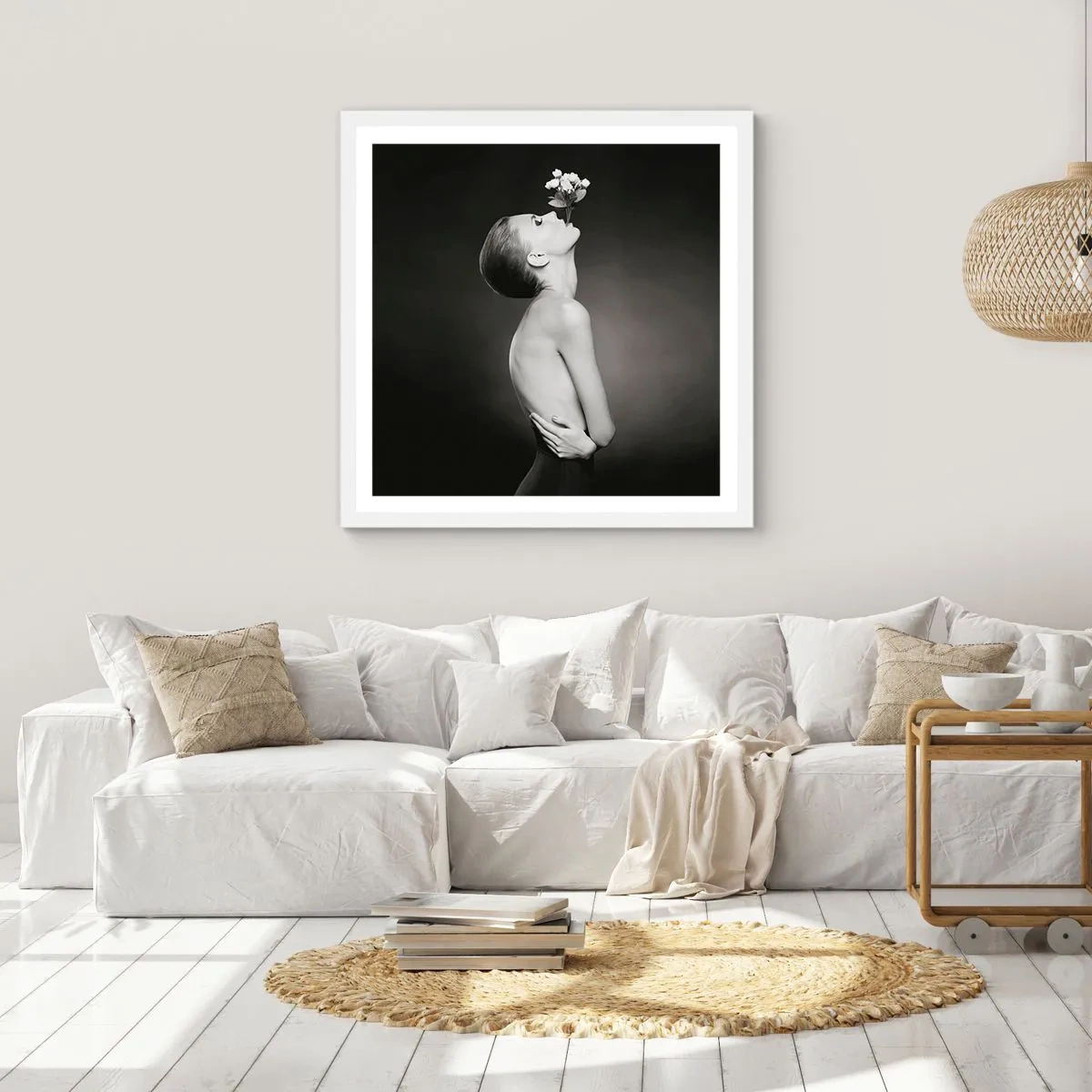 Plakat i hvid ramme - Excentrisk elegance - 40x40 cm
