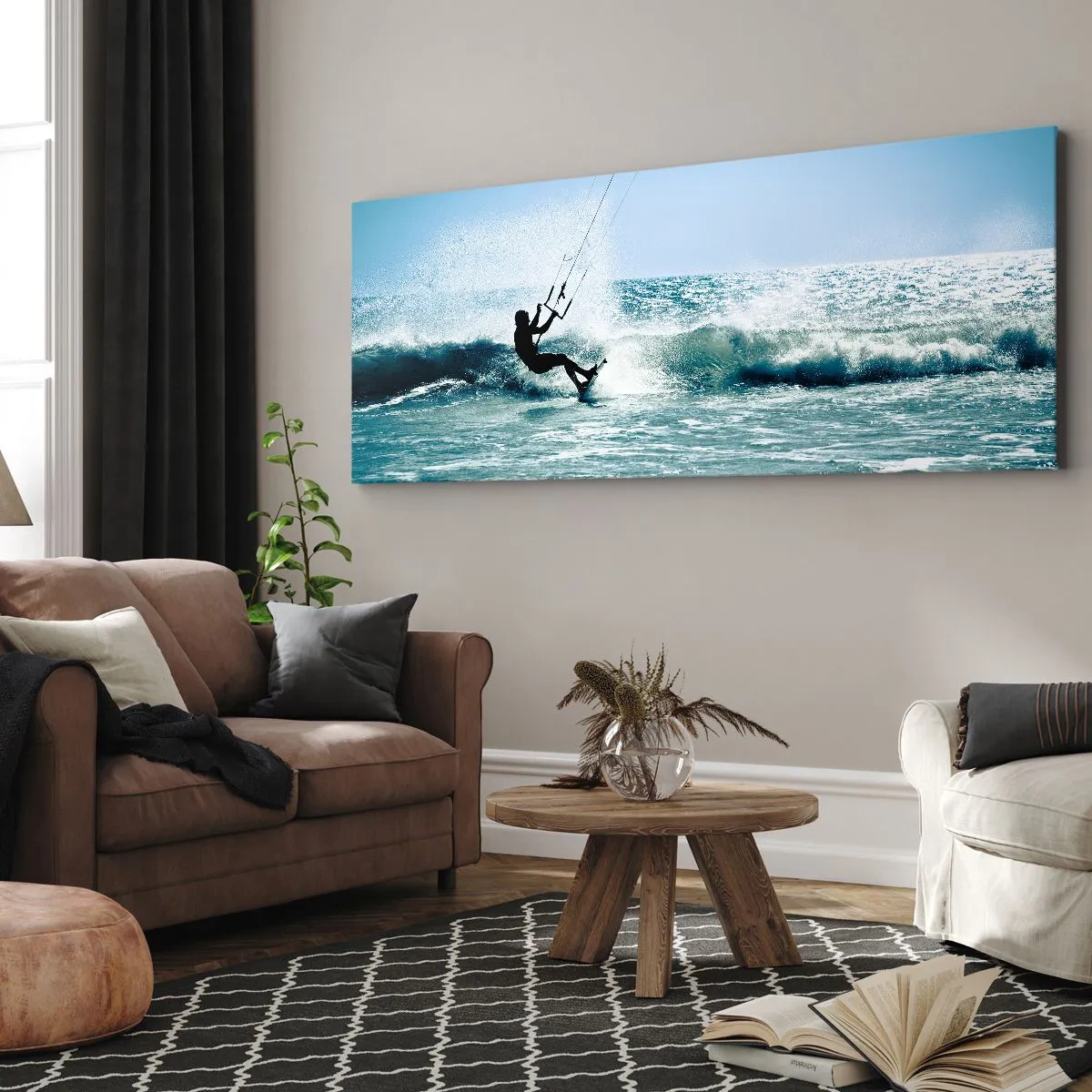 Lærredstryk - Billede på lærred - Lad dig rive med - 100x40 cm