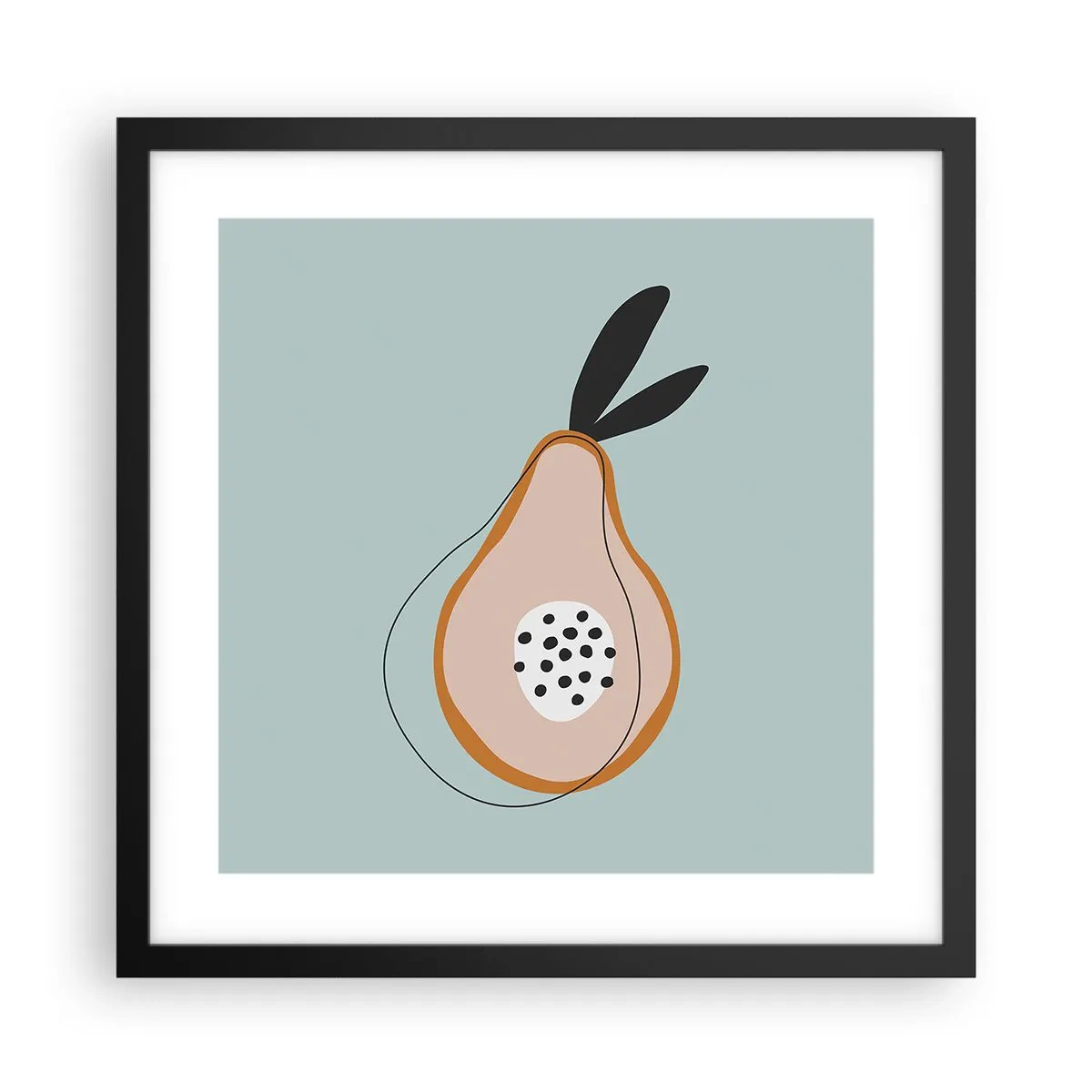 Plakat i sort ramme - Trænge ind i tingenes natur - 40x40 cm