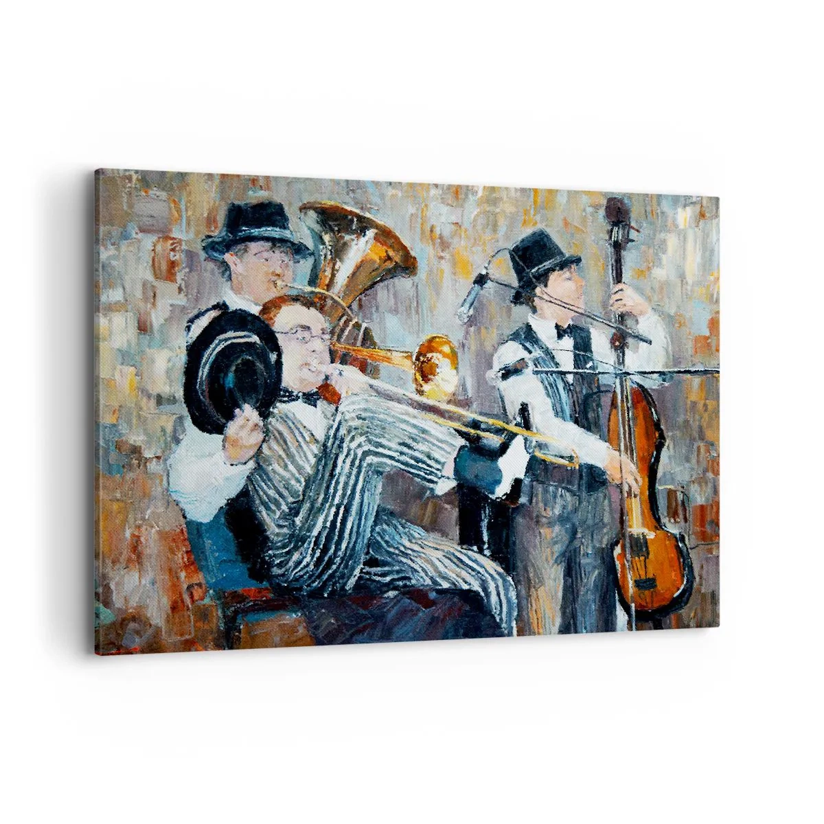 Lærredstryk - Billede på lærred - Alt det jazz - 120x80 cm