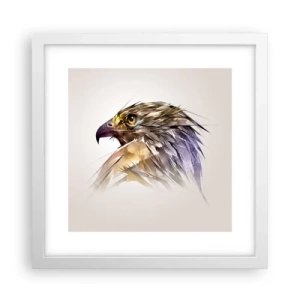 Plakat i hvid ramme - Portræt af en kriger - 30x30 cm