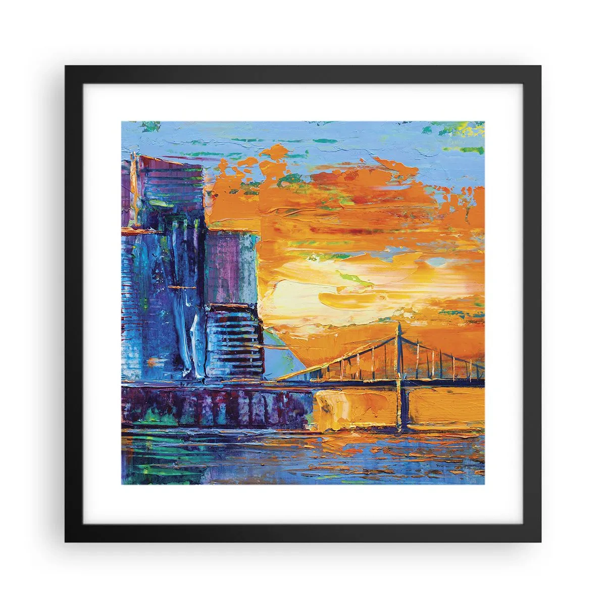 Plakat i sort ramme - Kultur og natur - 40x40 cm