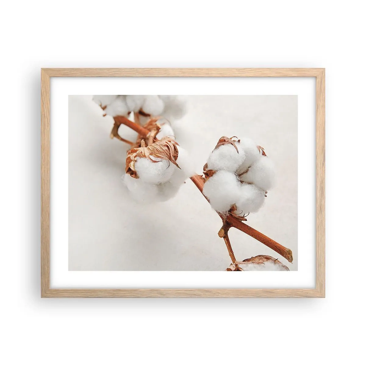 Plakat i ramme af lyst egetræ - Bare kramme - 50x40 cm