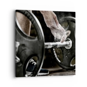 Lærredstryk - Billede på lærred - Udfordringen er taget imod! - 40x40 cm