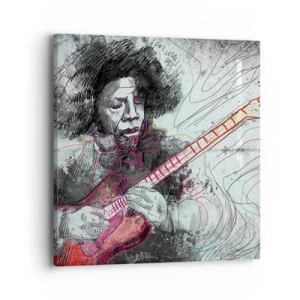 Lærredstryk - Billede på lærred - På musikkens bølger - 40x40 cm