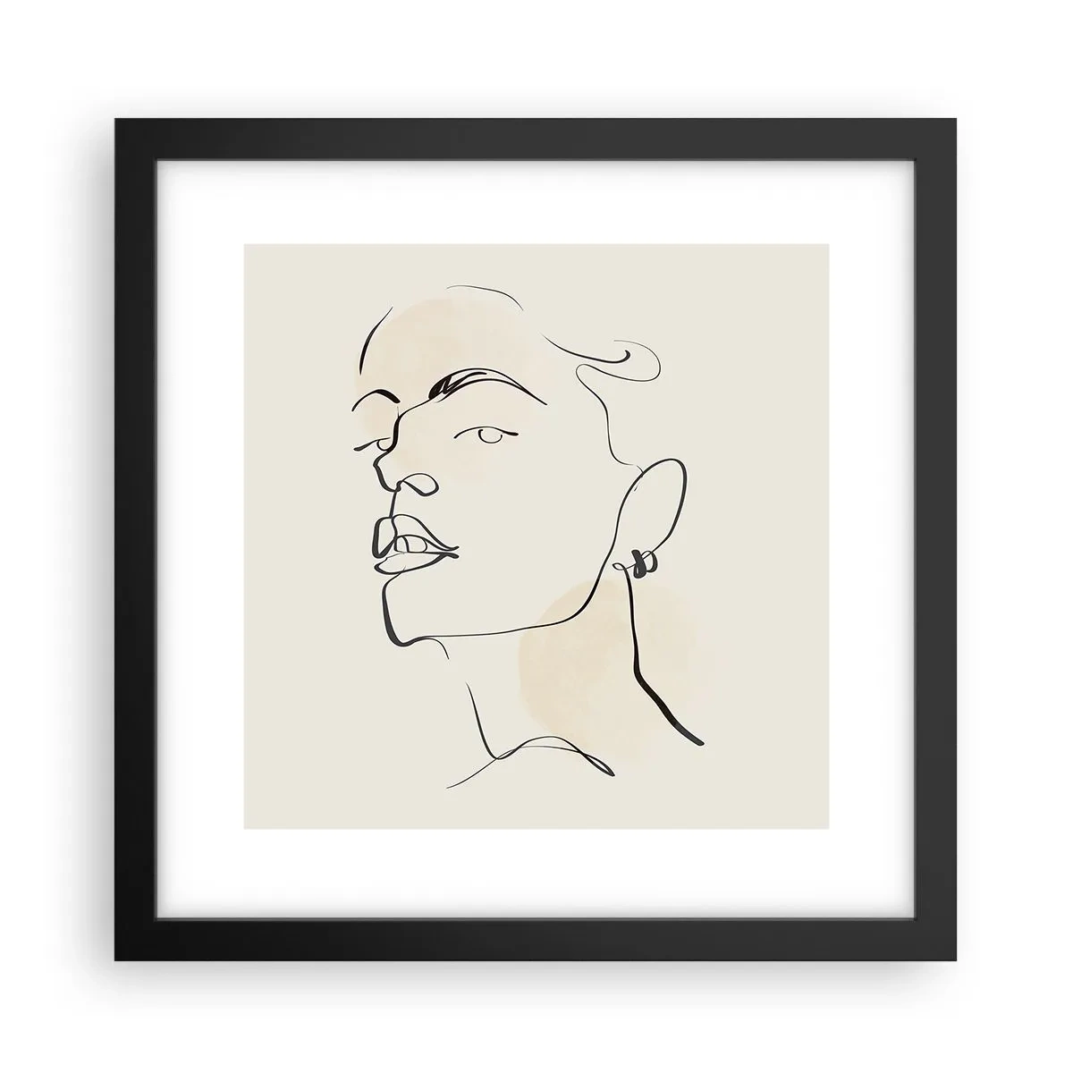 Plakat i sort ramme - Et stolt blik - 30x30 cm