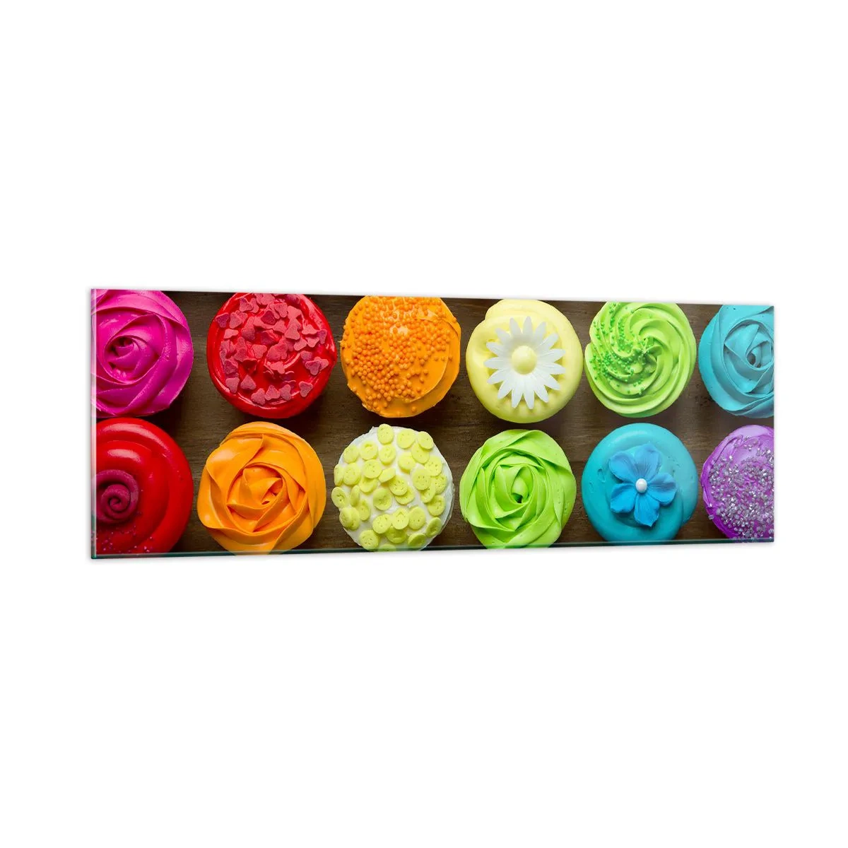 Billede på glas - Alle er forskellige - alle er lækre - 90x30 cm