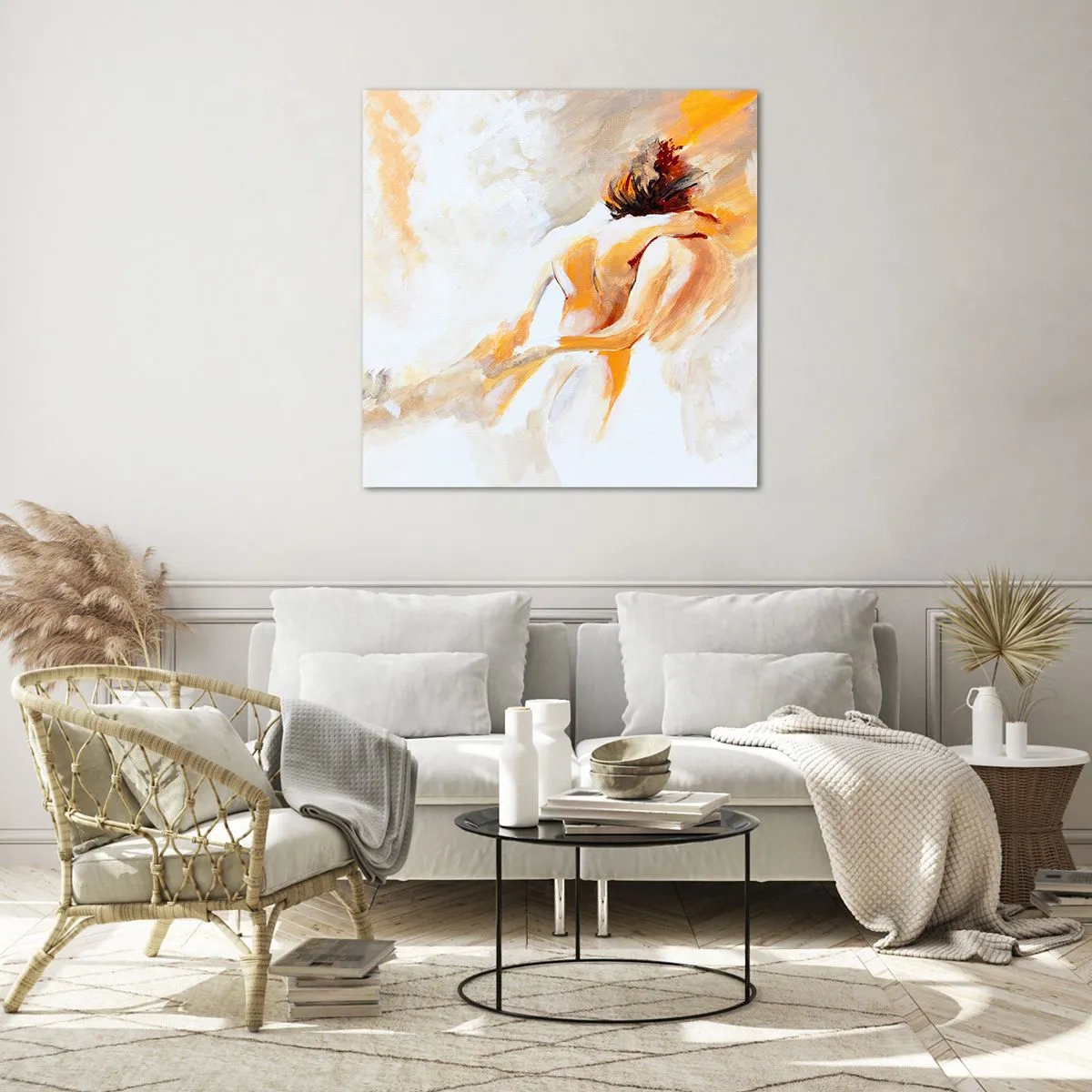 Billede på glas - I himlen af nærhed - 70x70 cm