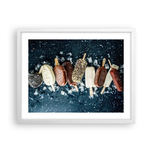 Plakat i hvid ramme - En smag af varm sommer - 50x40 cm