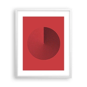 Plakat i hvid ramme - Cirkulær bevægelse - 40x50 cm