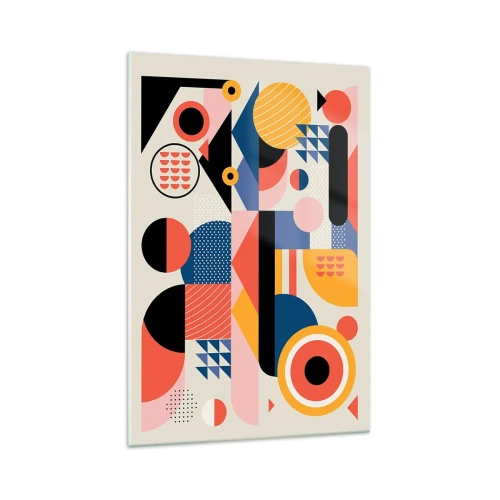 Billede på glas - Komposition: Leg - 70x100 cm