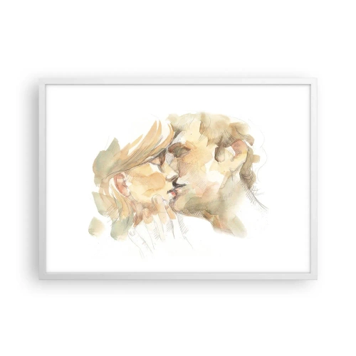 Plakat i hvid ramme - Den fundne halvdel? - 70x50 cm