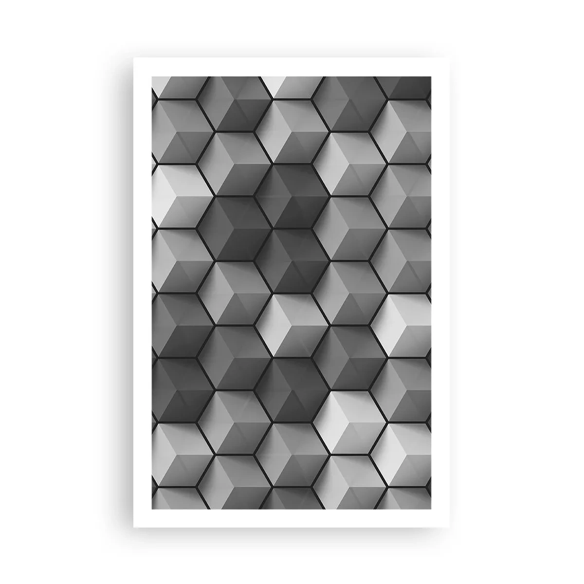 Plakat - Kubistisk puslespil - 61x91 cm