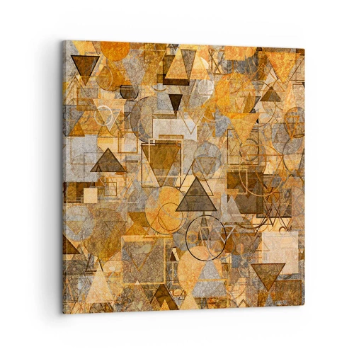 Lærredstryk - Billede på lærred - Verden i form - 60x60 cm