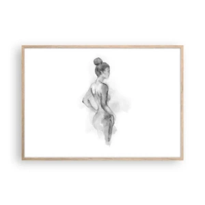 Plakat i ramme af lyst egetræ - Smukt som et maleri - 100x70 cm