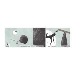 Prøve Fototapet Selvklæbende Deluxe Sticker - En drøm går i opfyldelse - Abstraktion, Stykke, Mand - 100x30 cm