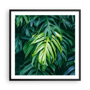 Plakat i sort ramme - Fordyb dig i friskhed - 60x60 cm