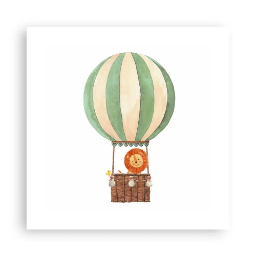 Plakat - Leons rejser - 40x40 cm