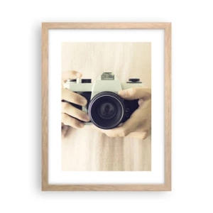 Plakat i ramme af lyst egetræ - For at se mere... - 30x40 cm