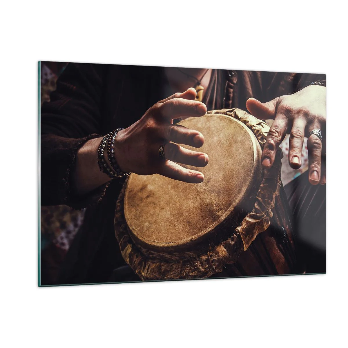 Billede på glas - I hjertets rytme - 120x80 cm