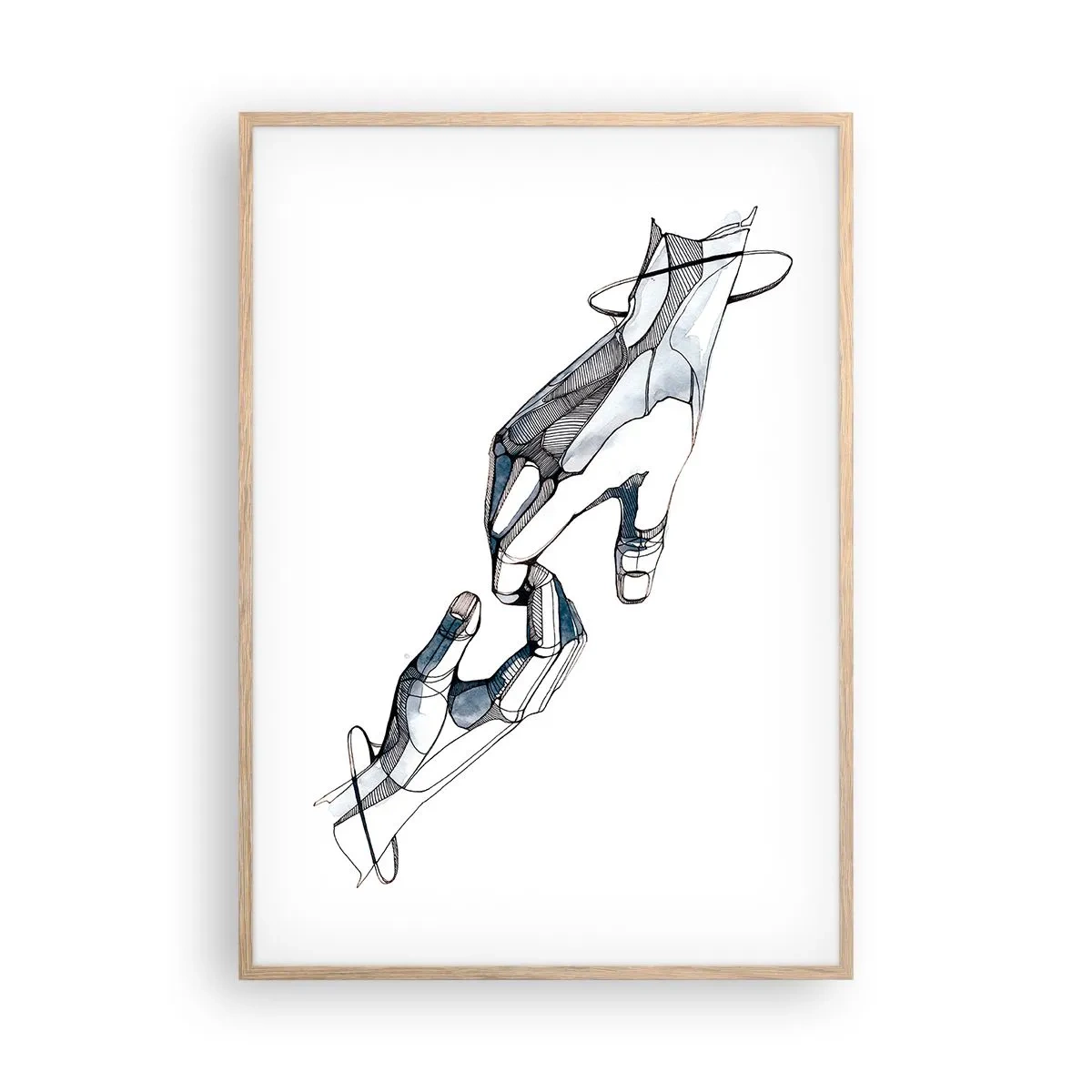 Plakat i ramme af lyst egetræ - En god gestus - 70x100 cm