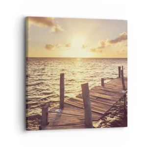 Lærredstryk - Billede på lærred - Gyldent land af blidhed - 30x30 cm