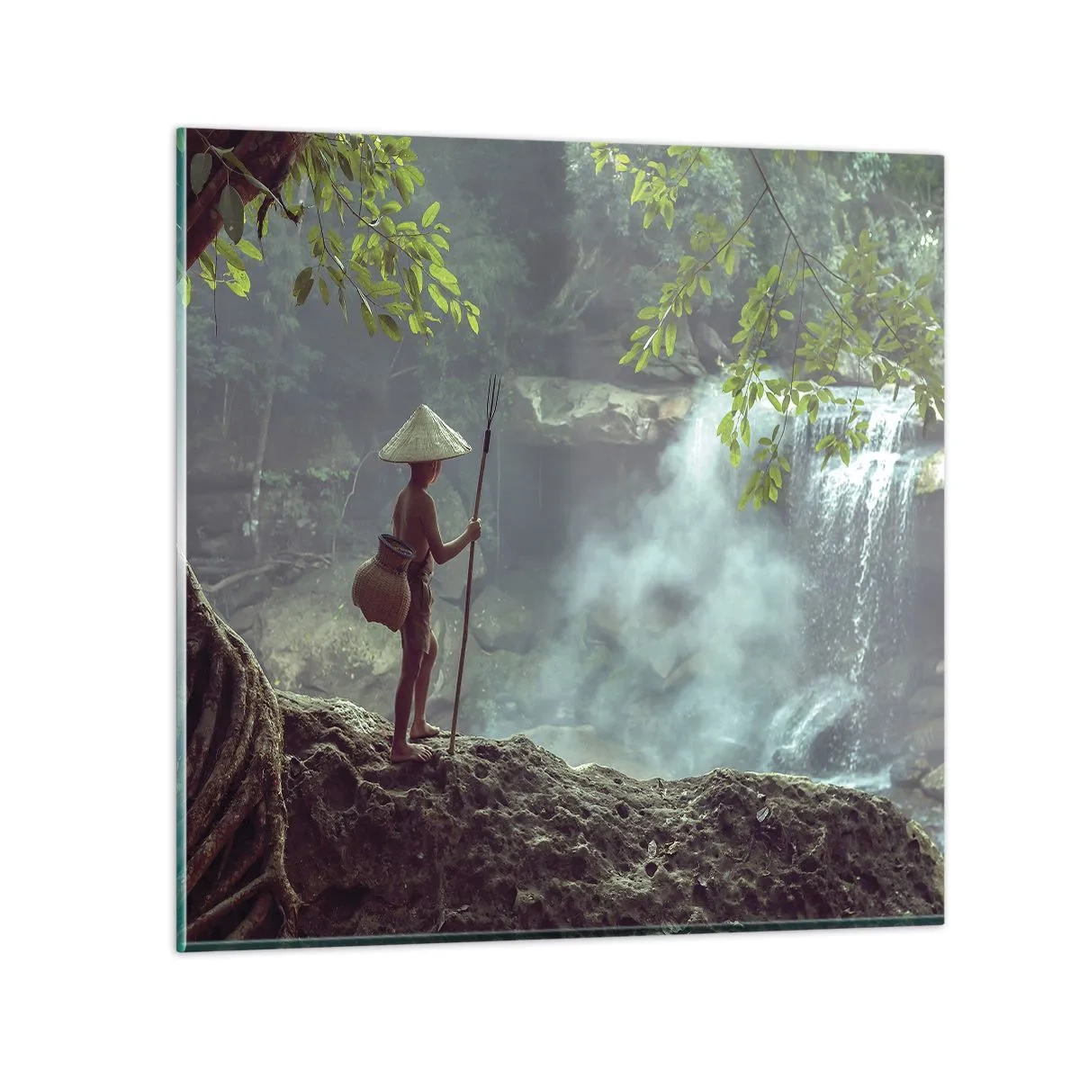 Billede på glas - Venlig med naturen - 60x60 cm