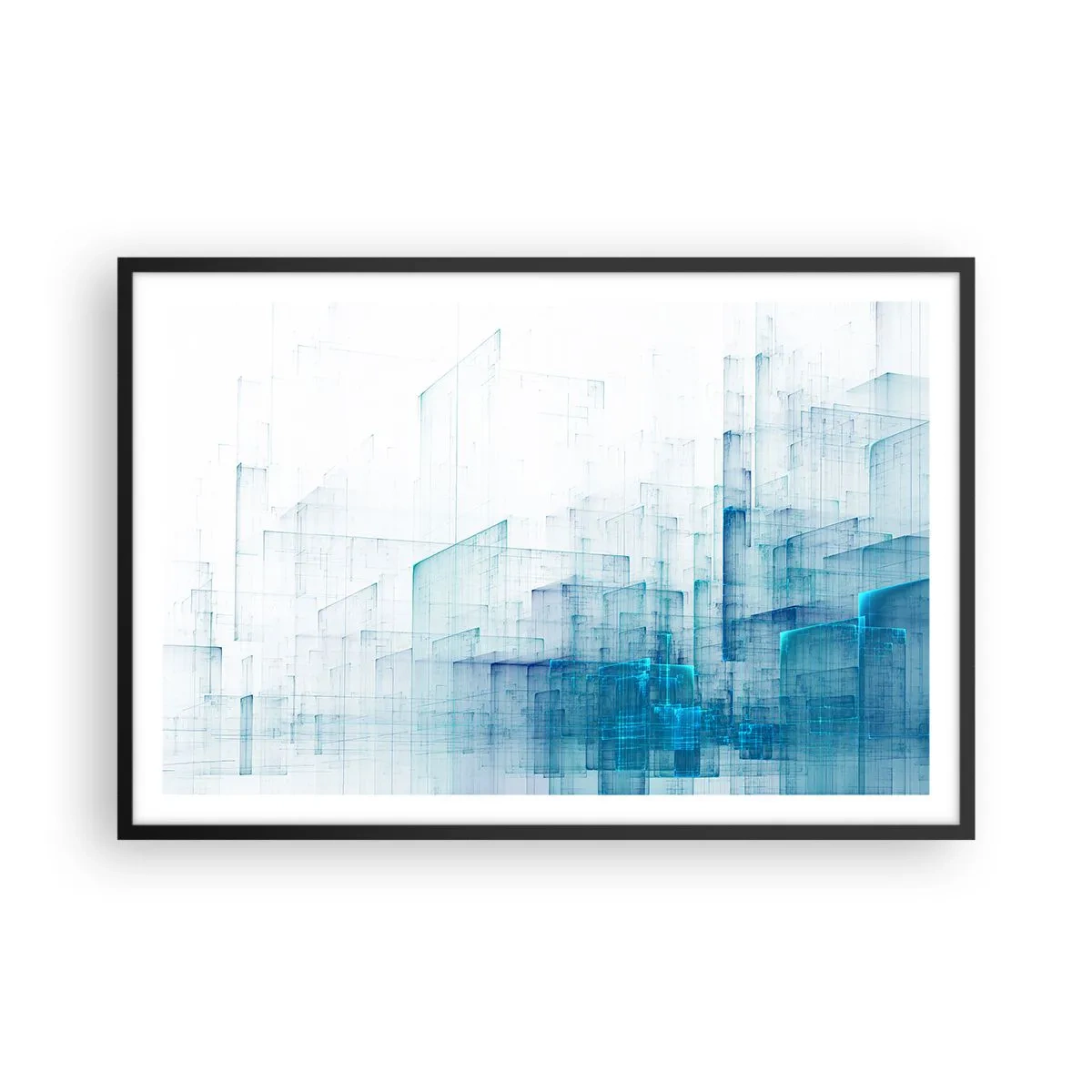 Plakat i sort ramme - Hvordan rummet blev til - 91x61 cm