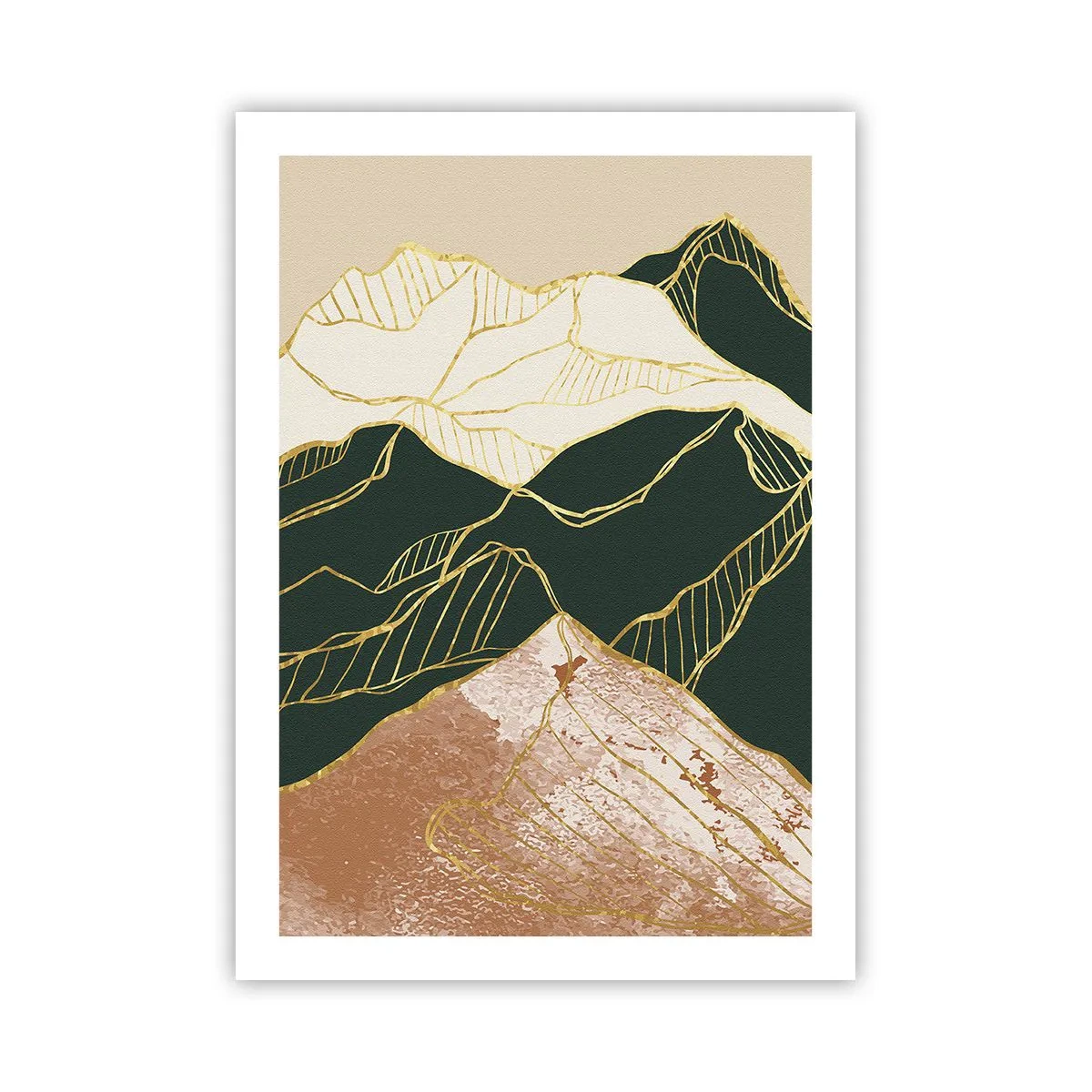 Plakat - Gyldne toppe - 50x70 cm