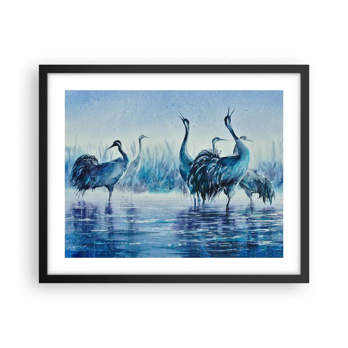 Plakat i sort ramme - Morgenmøde - 50x40 cm