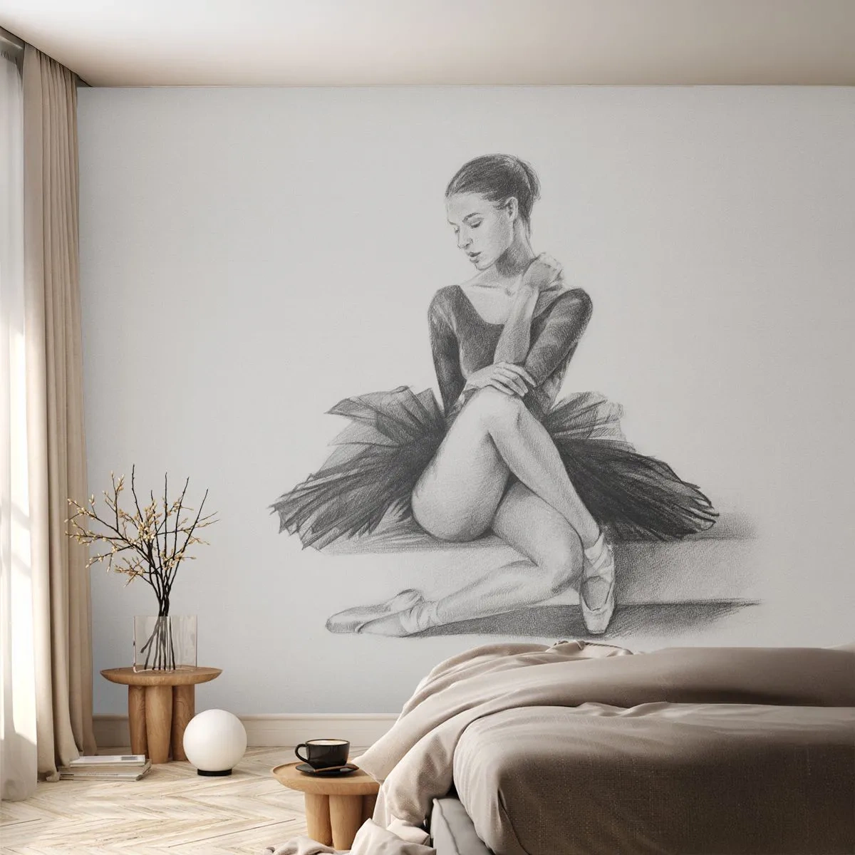 Fototapet Premium Canvas - Fortryllet af dans - Ballerina, Dans, Ballet - 250x175 cm