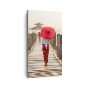 Lærredstryk - Billede på lærred - På den gamle bro - 45x80 cm