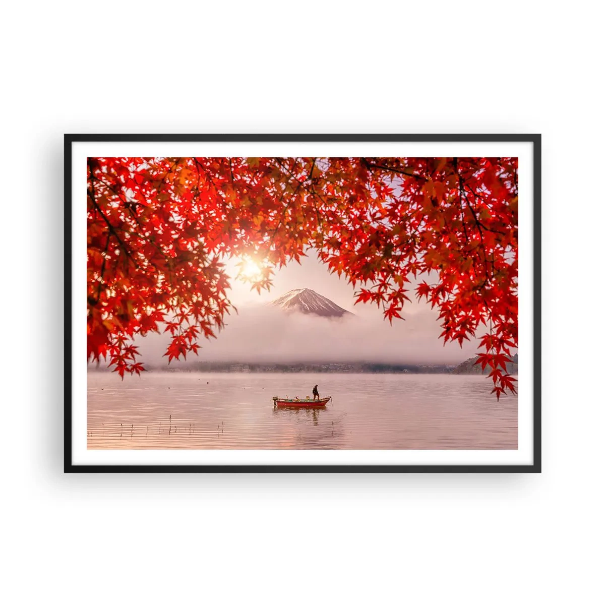 Plakat i sort ramme - I en japansk atmosfære - 100x70 cm