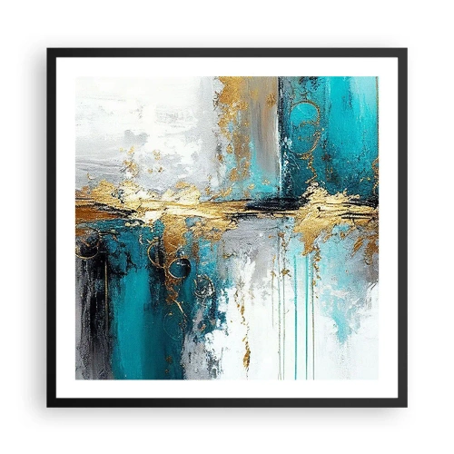 Plakat i sort ramme - Alting flyder - 60x60 cm