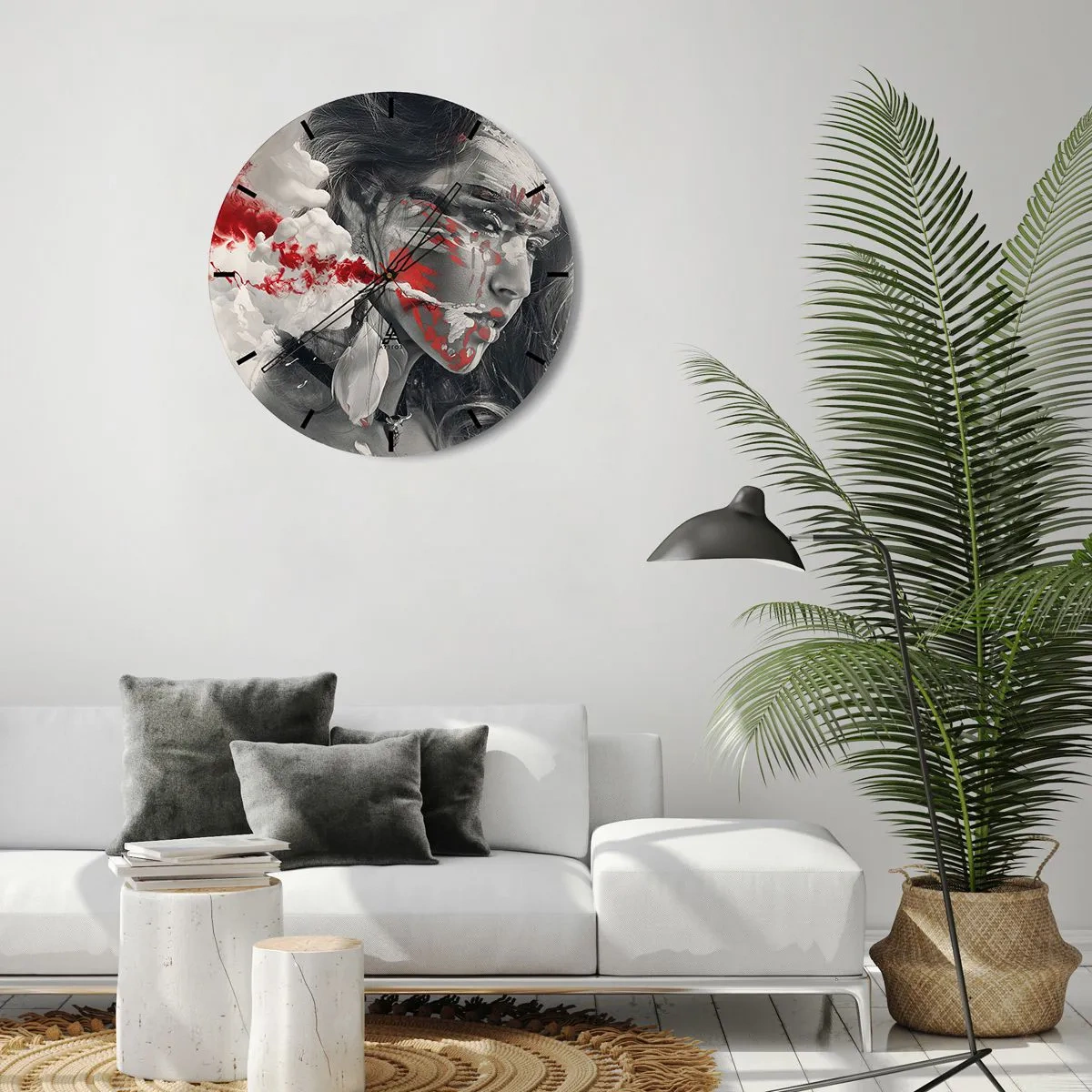 Vægur, Uret - I det absurdes damp - 40x40 cm