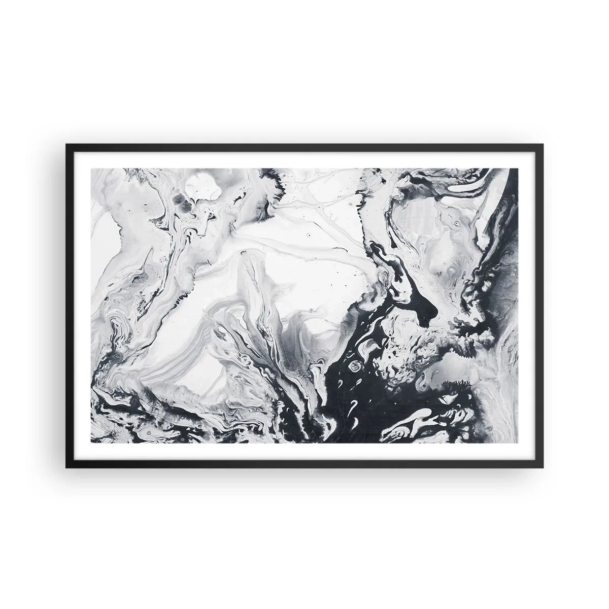 Plakat i sort ramme - Jordens indre - 91x61 cm