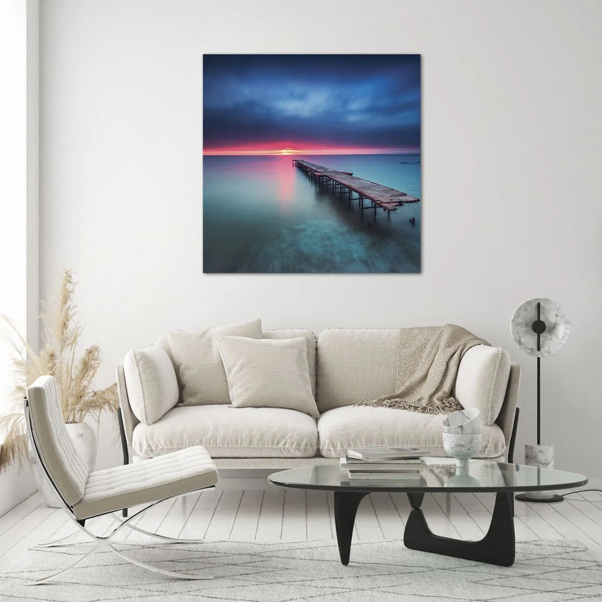 Billede på glas - Mellem himmel og jord - 50x50 cm