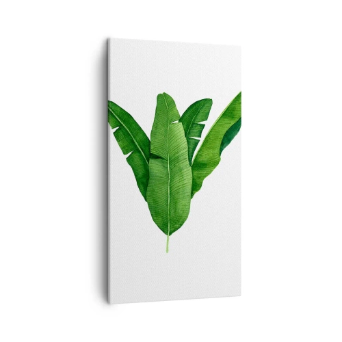 Lærredstryk - Billede på lærred - Grøn symmetri - 45x80 cm