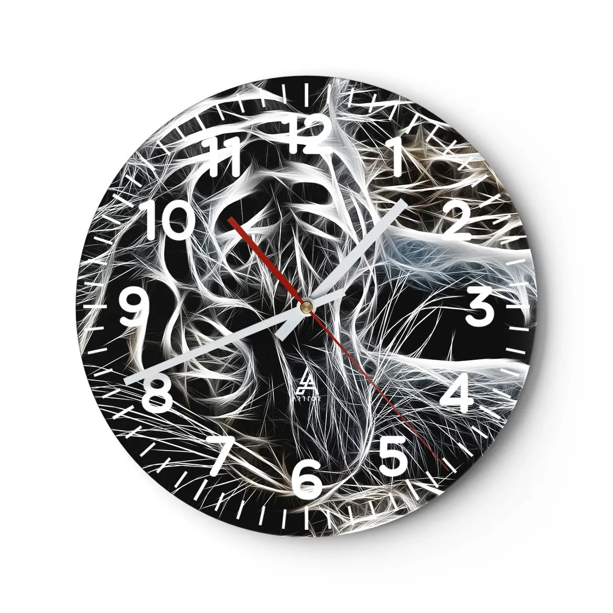 Vægur, Uret - En undersøgelse af kattens lethed - 40x40 cm