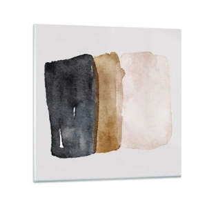 Billede på glas - Sammensætning af jordfarver - 60x60 cm