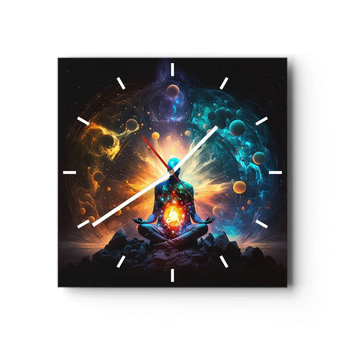 Vægur, Uret - Kosmisk ro - 40x40 cm