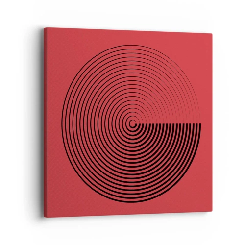 Lærredstryk - Billede på lærred - Cirkulær bevægelse - 40x40 cm