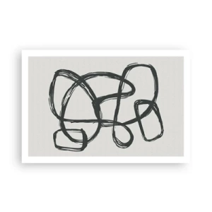 Plakat - Loopet abstraktion - 91x61 cm