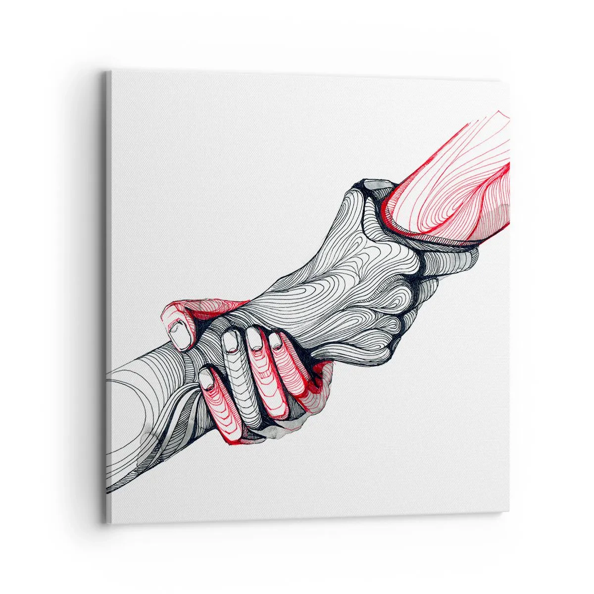 Lærredstryk - Billede på lærred - Du er i gode hænder - 70x70 cm